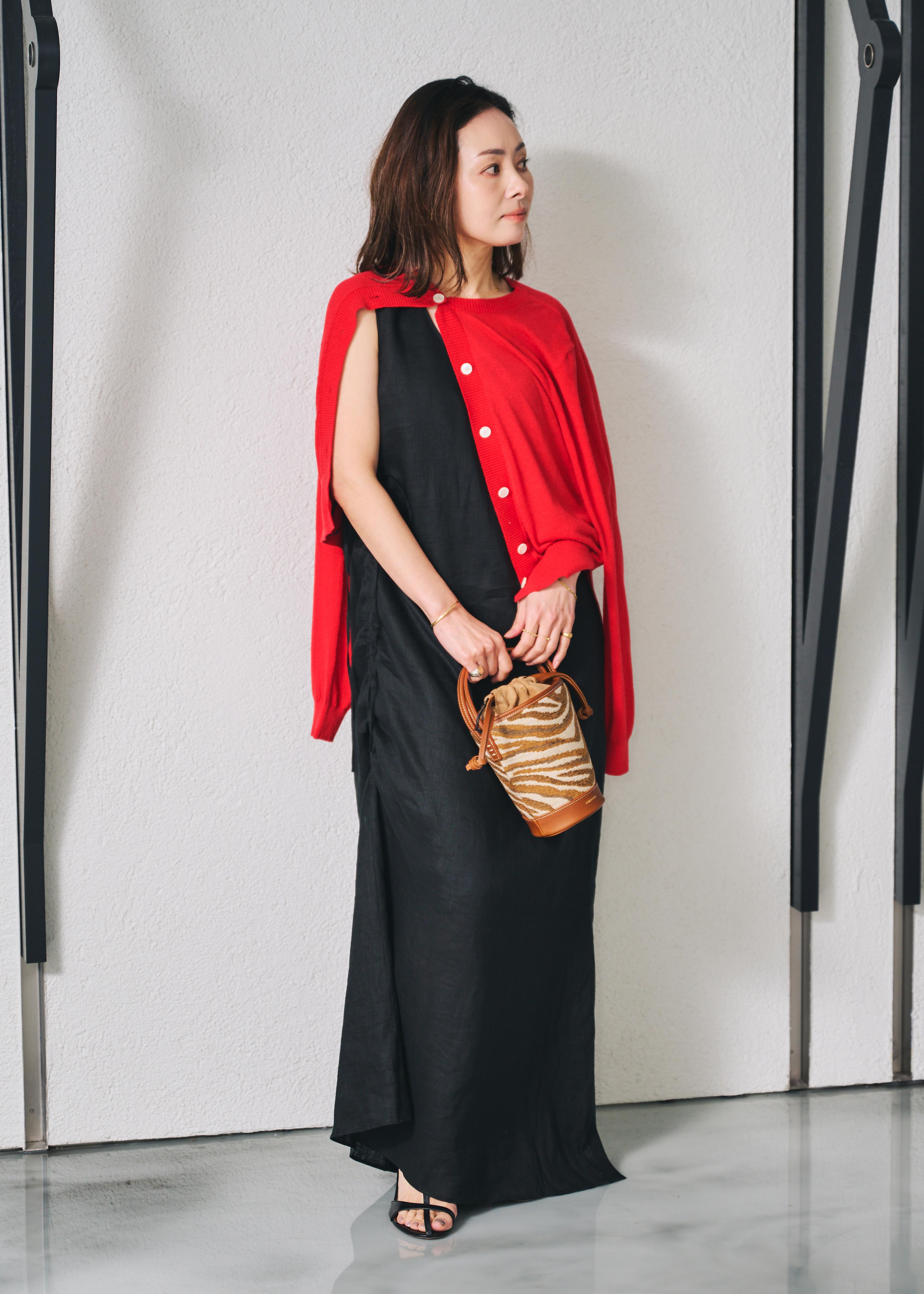 SALON adam et rope' | リネンドロストノースリーブワンピース