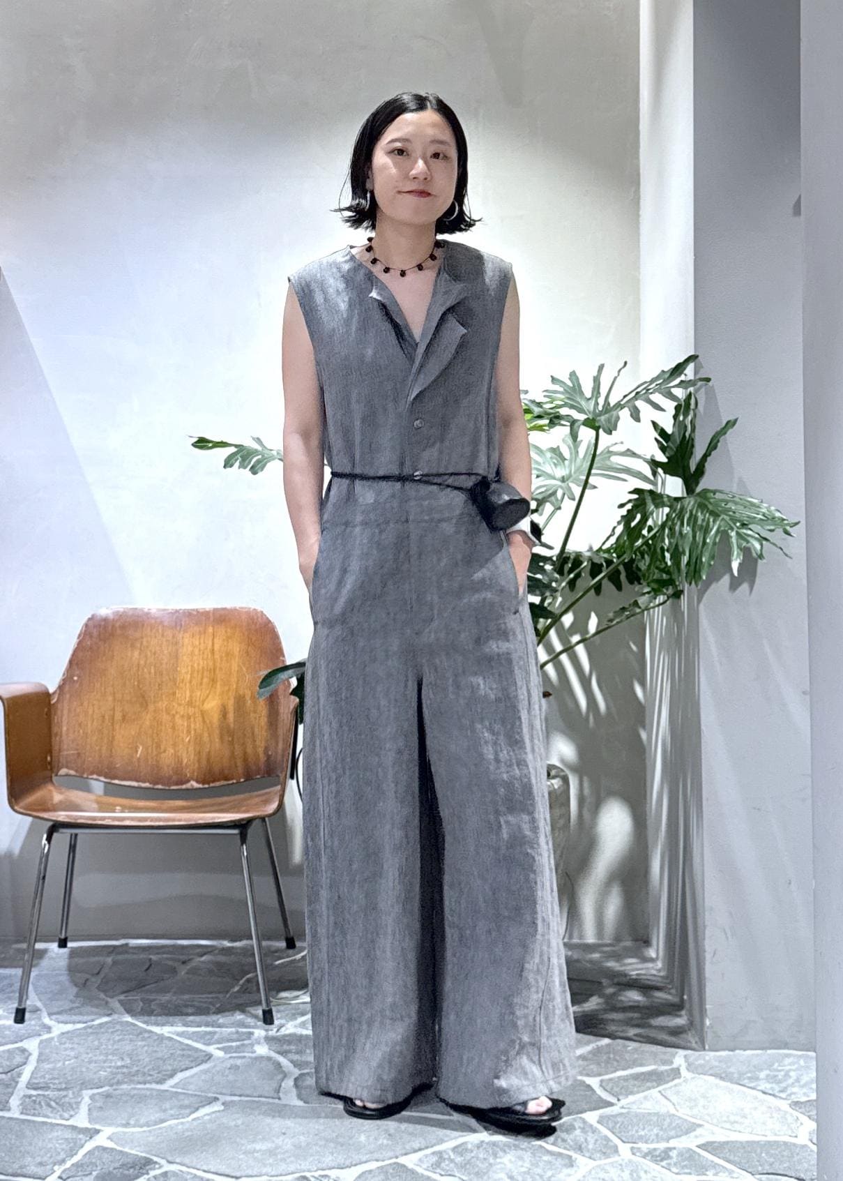 ADAM ET ROPE' | リネンラミーオールインワン | Rakuten Fashion(楽天