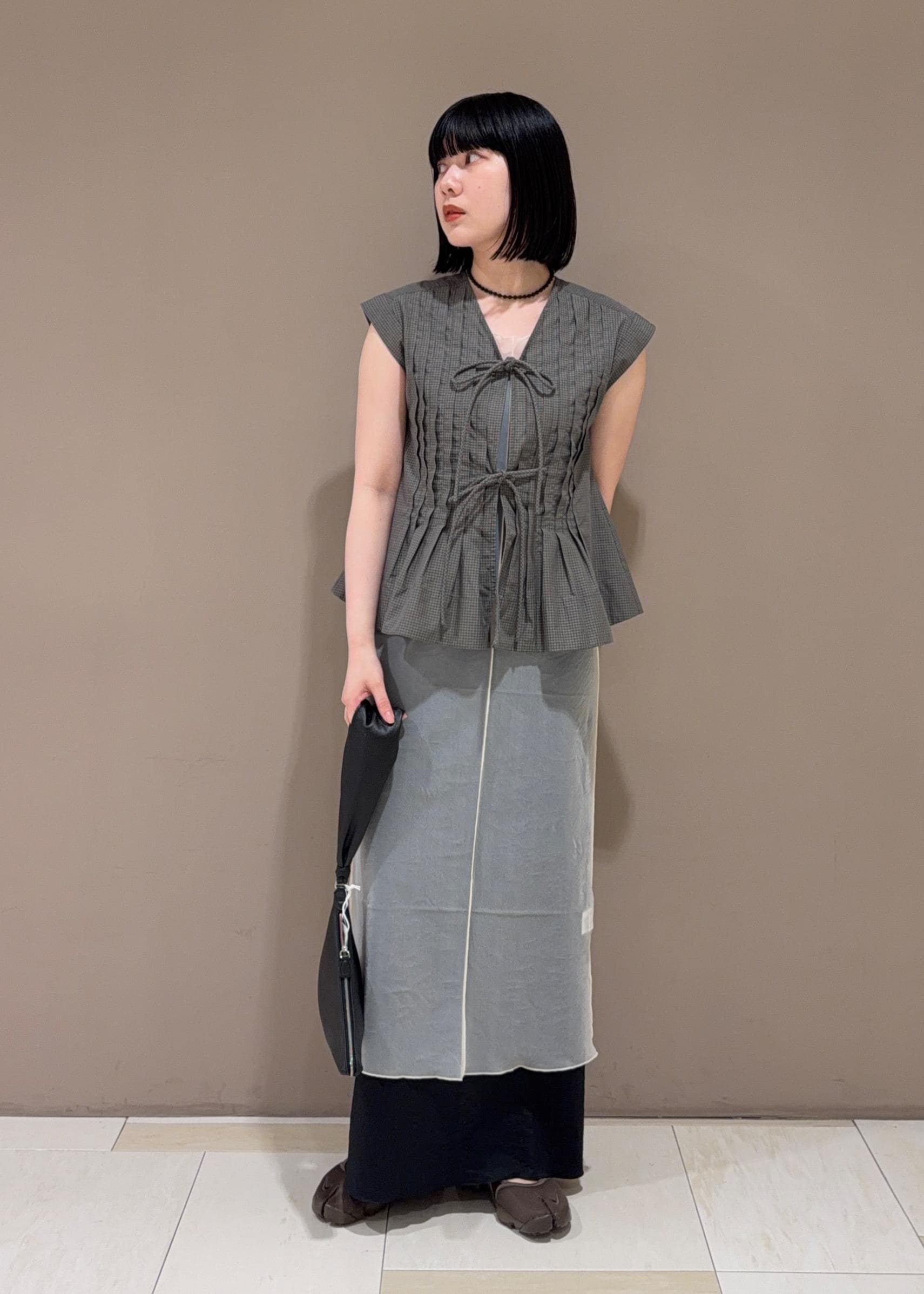 ADAM ET ROPE' | 【定番】タックフレアジレブラウス | Rakuten Fashion