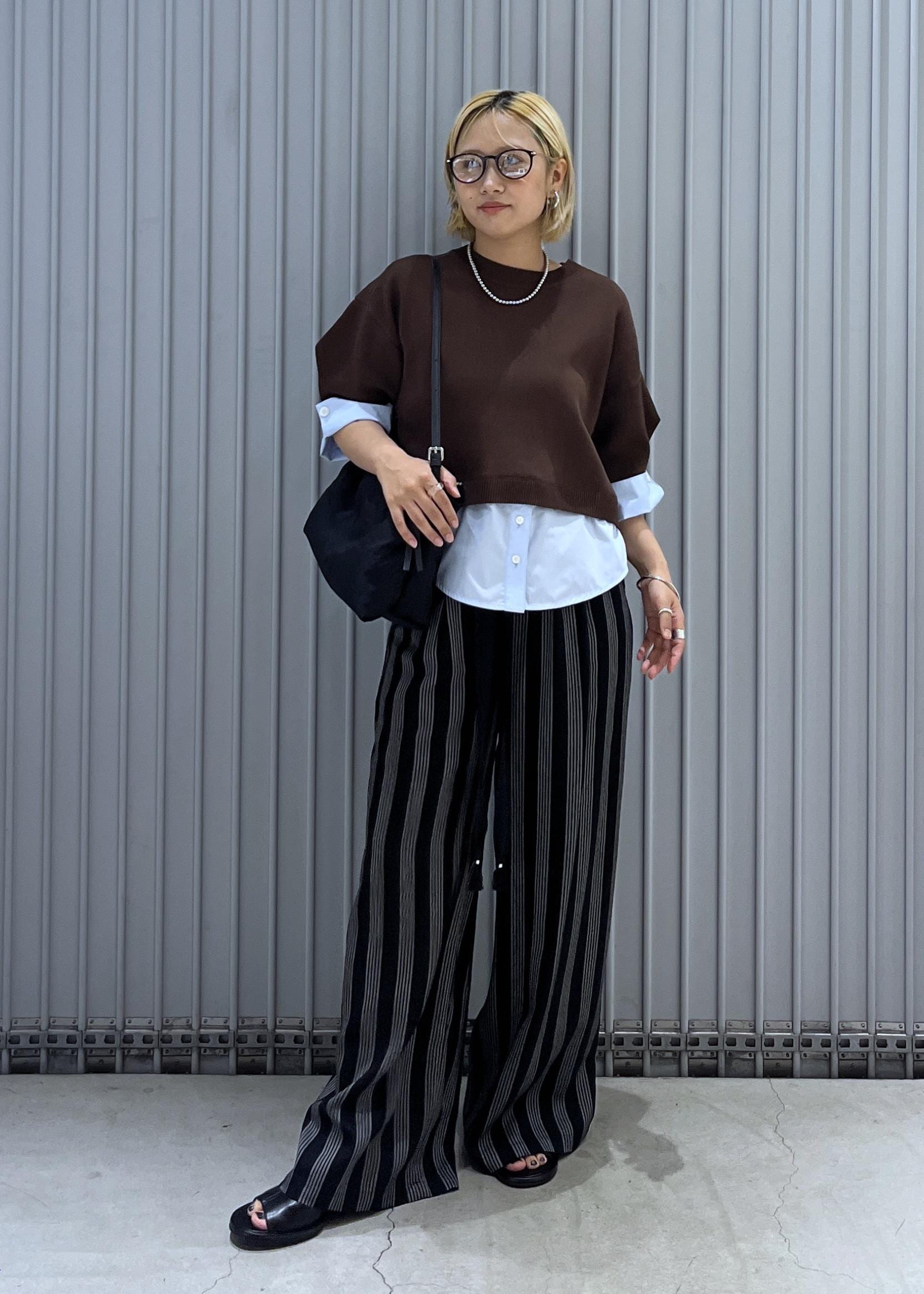 ADAM ET ROPE' | 【WEB限定】シャツコンビニットプルオーバー