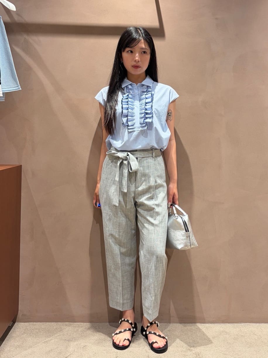 UNITED ARROWS | メロー フリル スキッパー フレンチスリーブ シャツ