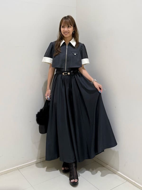 rienda | バストディティールフレアワンピース | Rakuten Fashion(楽天