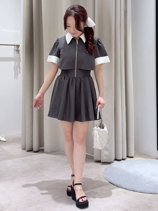 rienda | バストディティールフレアミニワンピース | Rakuten Fashion
