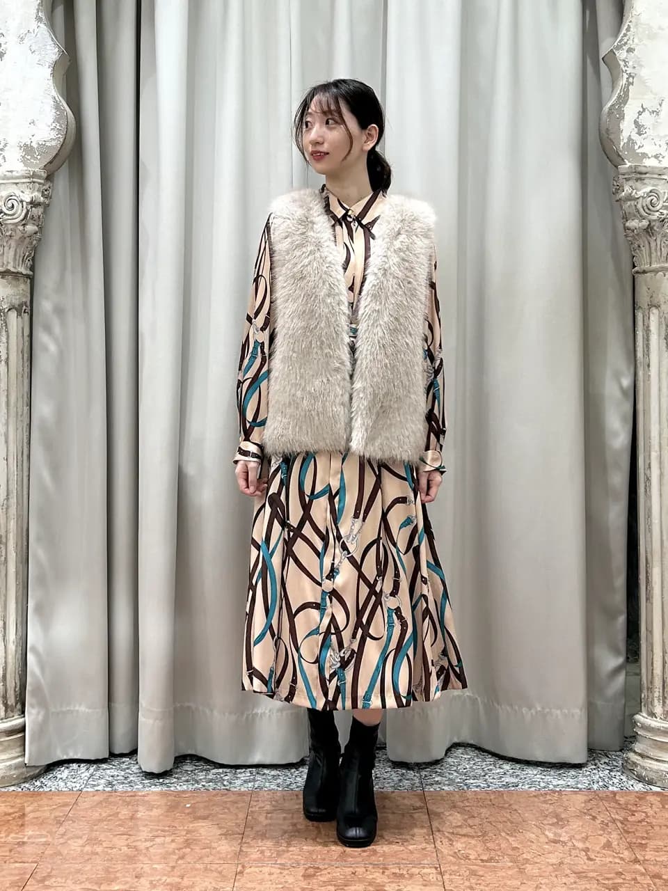 GRACE CONTINENTAL | フェイクフォックスファーベスト | Rakuten