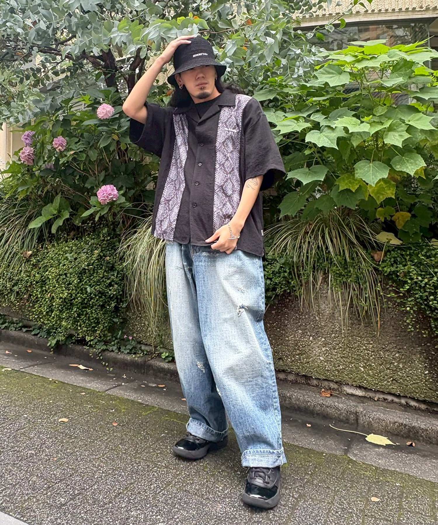 Subciety | Patterned panel shirt | Rakuten Fashion(楽天