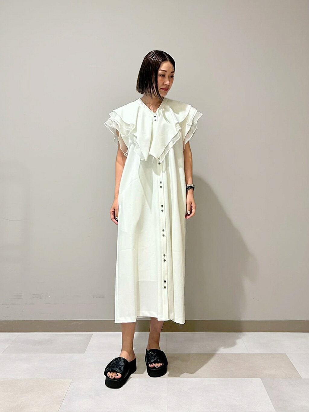 ADORE | ◇コットンダブルクロスワンピース | Rakuten Fashion(楽天