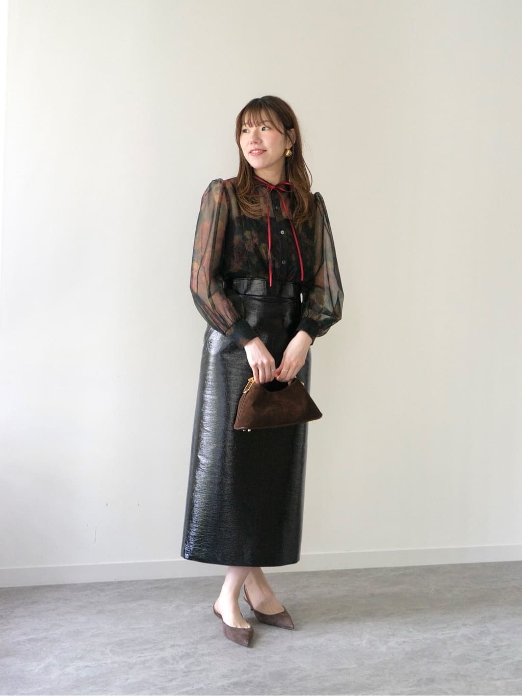 allureville | エナメルレザータイトスカート | Rakuten Fashion(楽天