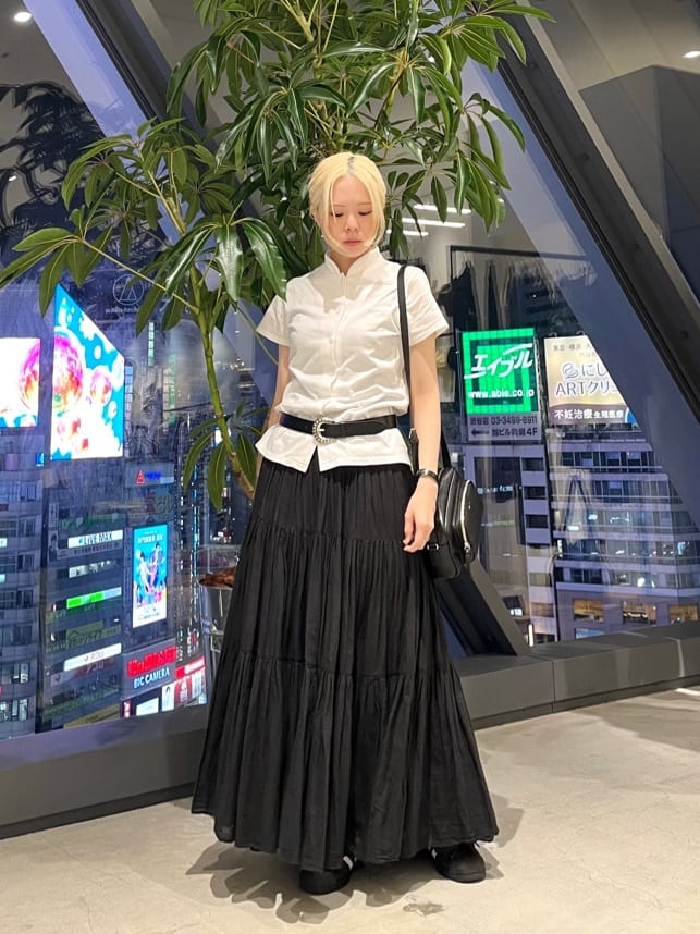 agnes b. | レザー ミディアム ショルダーバッグ 