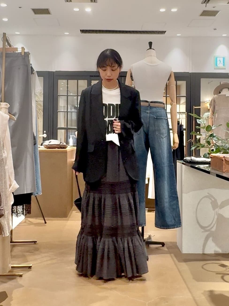 Whim Gazette | コットンギャザーマキシスカート | Rakuten Fashion
