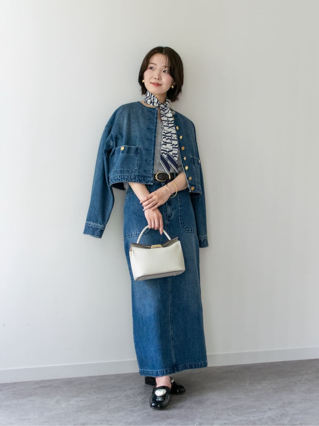 allureville | デニムノーカラージャケット | Rakuten Fashion(楽天