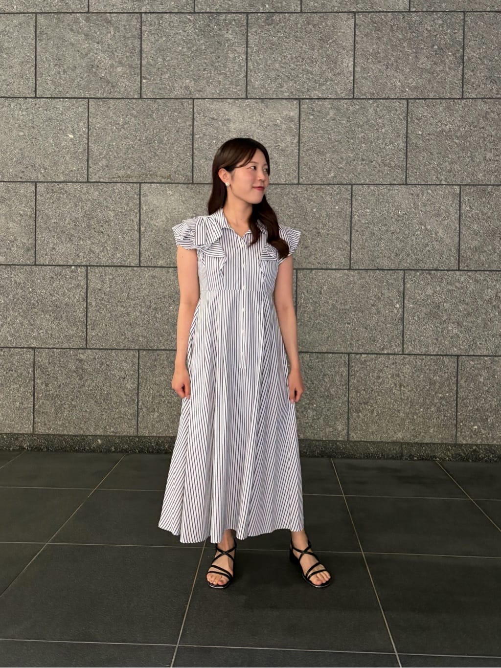 NATURAL BEAUTY BASIC | リボンラッフルシャツワンピース | Rakuten