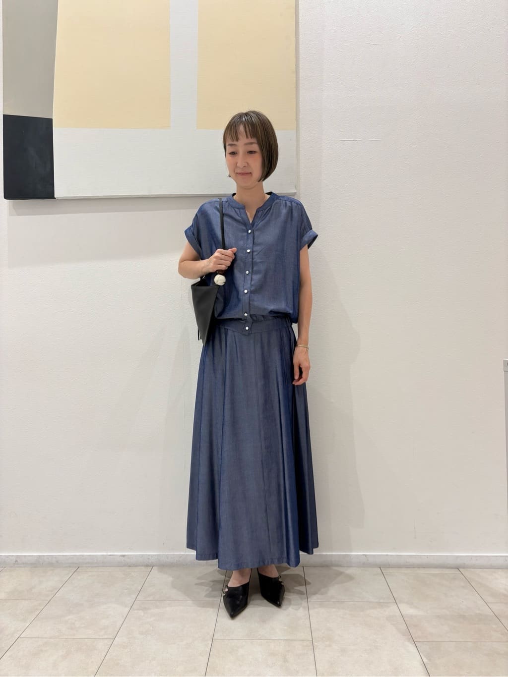 UNITED ARROWS LTD. OUTLET | シャンブレー フレアスカート -マシン
