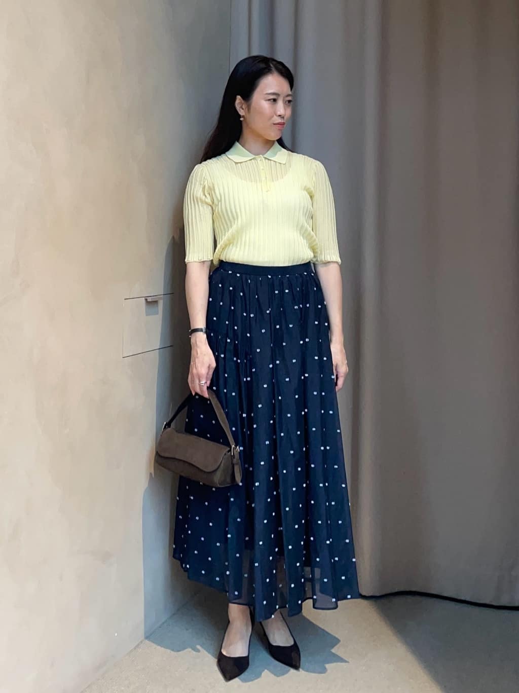 UNITED ARROWS | 2トーン ドット ジャガード フレアスカート | Rakuten
