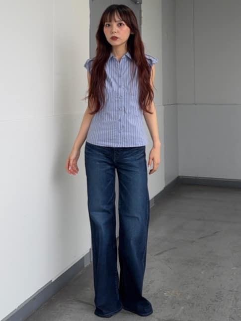 moussyの【美脚見えデニム】【SNSで話題!】ADVANCED LONG LEG フレアを