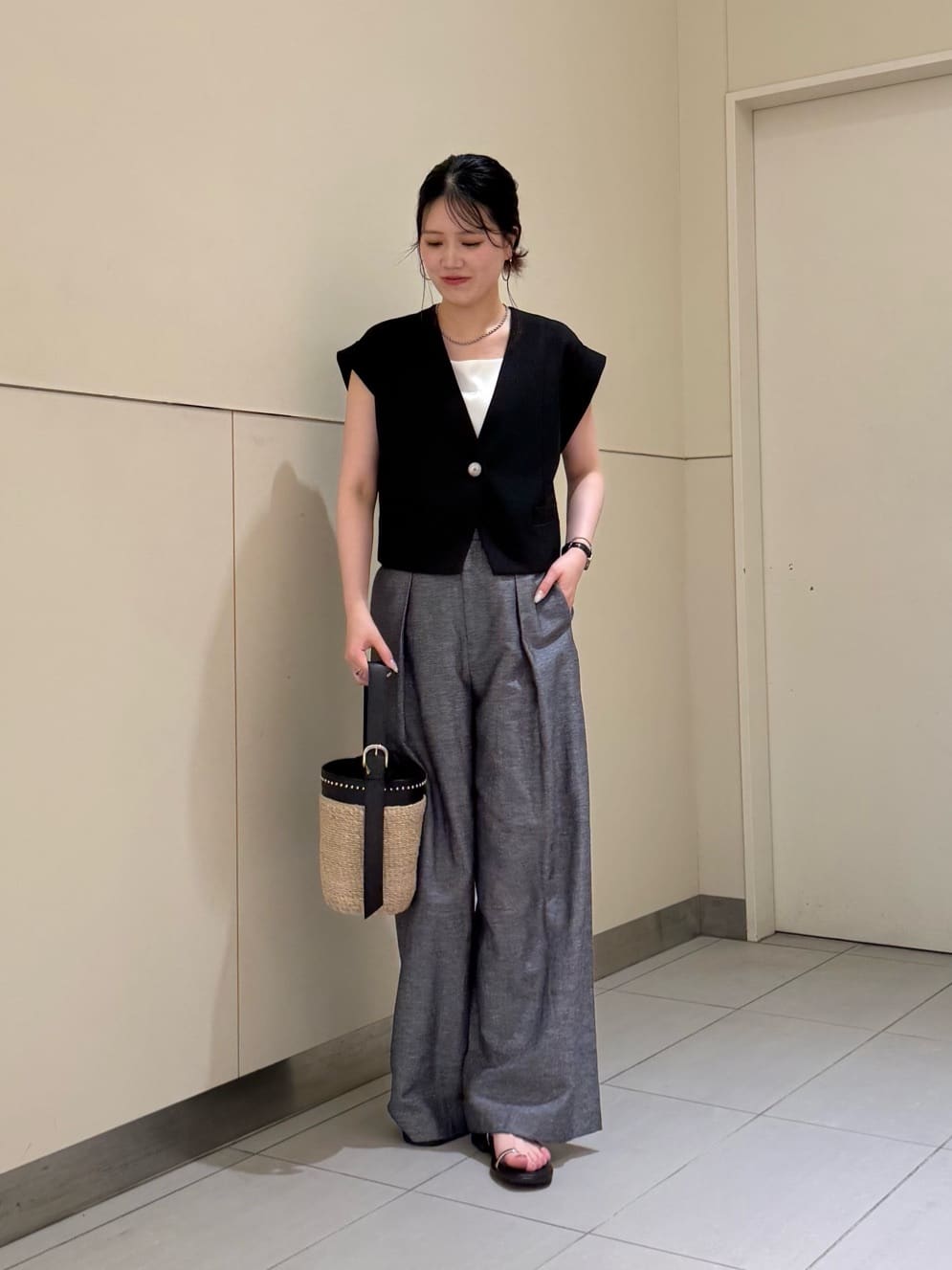 allureville | フレンチスリーブショートジレ | Rakuten Fashion(楽天