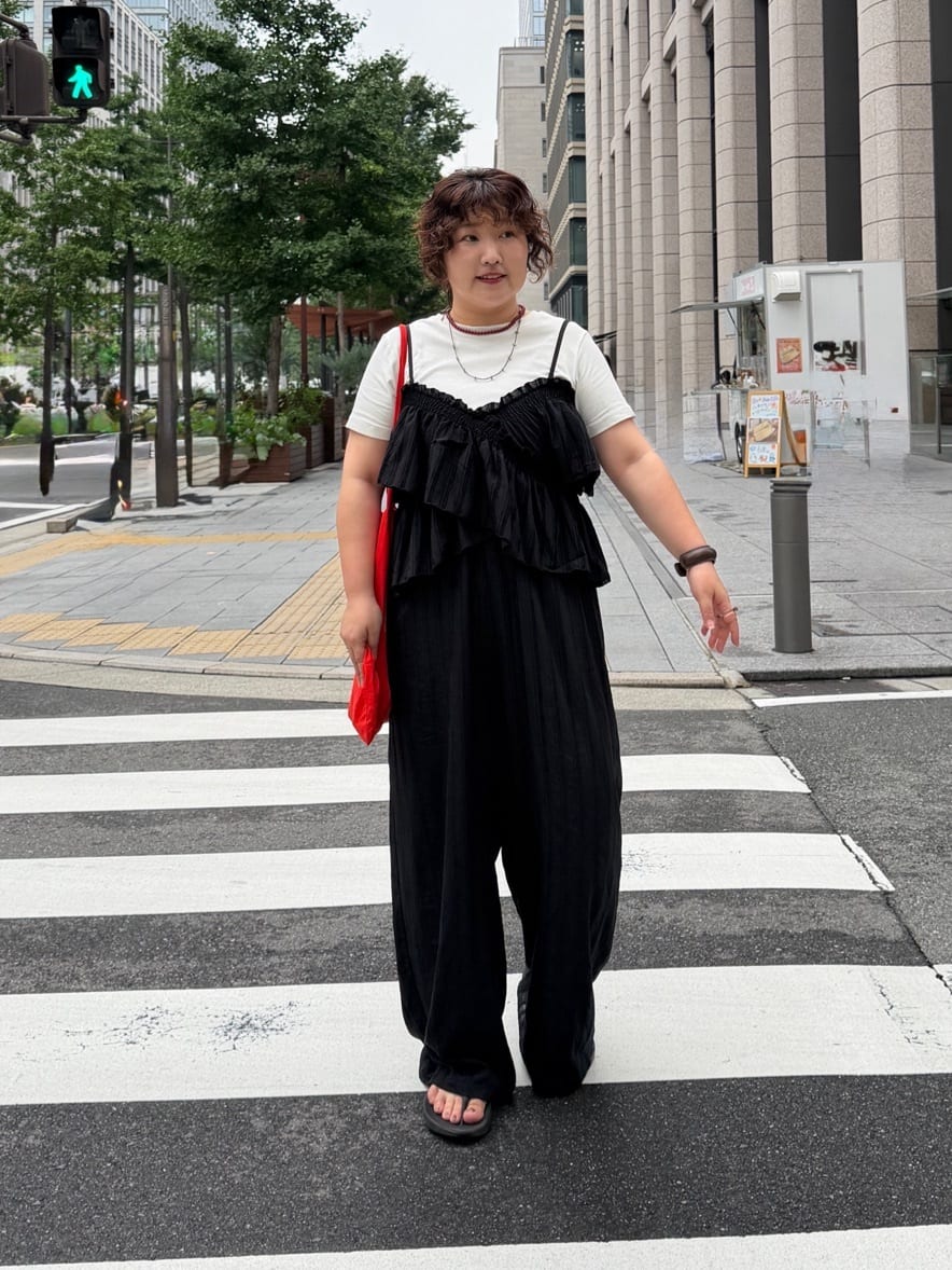 Discoat | クロスフリルサロペット | Rakuten Fashion(楽天