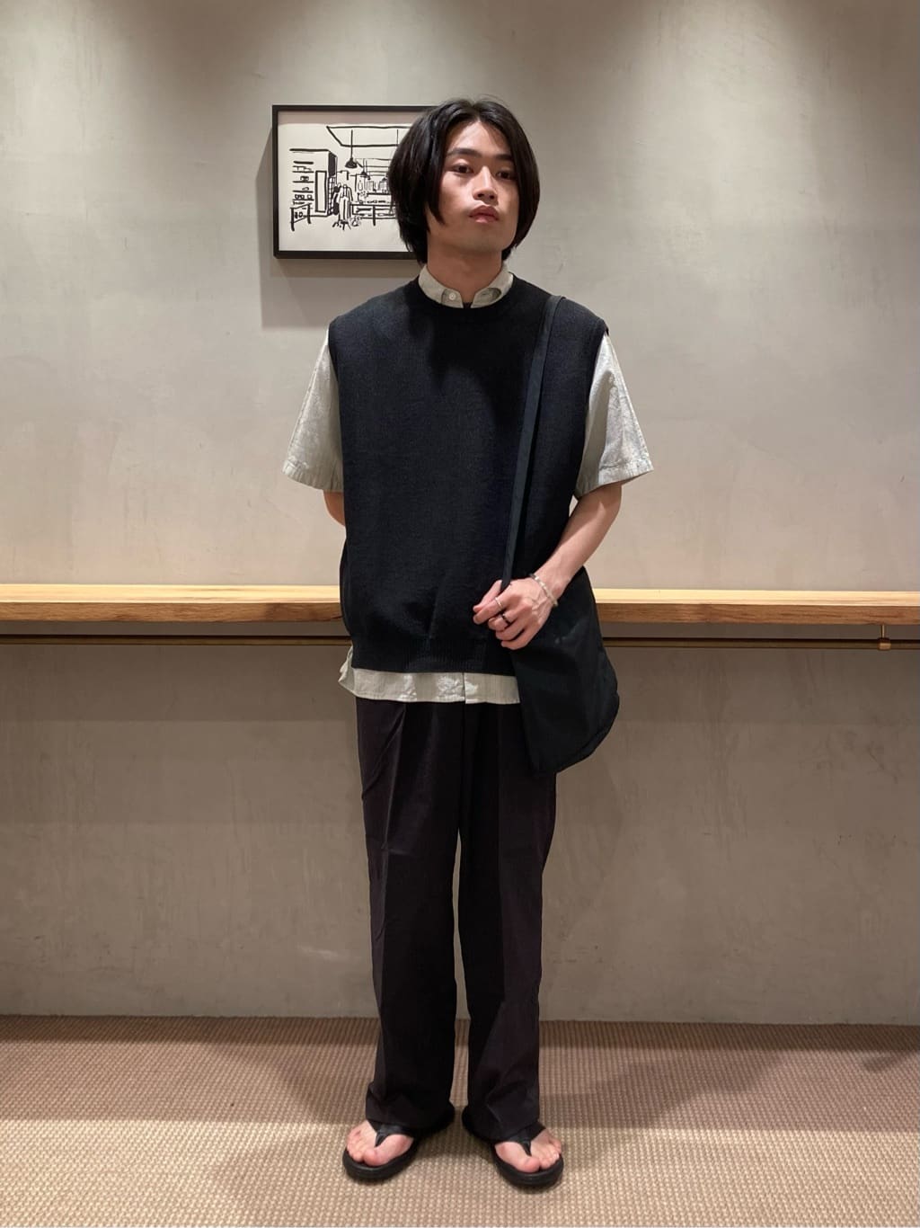 ＜Steven Alan＞ ナイロン オックス アウト ワンプリーツ スラックス 中古・古着通販】STEVEN ALAN (スティーブンアラン) ナイロンオックス