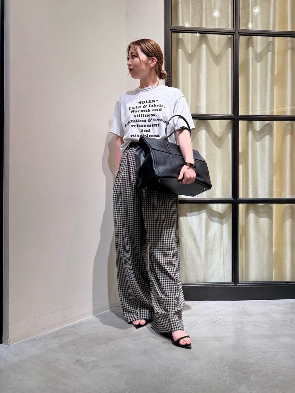 Whim Gazette | ギンガムチェックタックパンツ | Rakuten Fashion(楽天