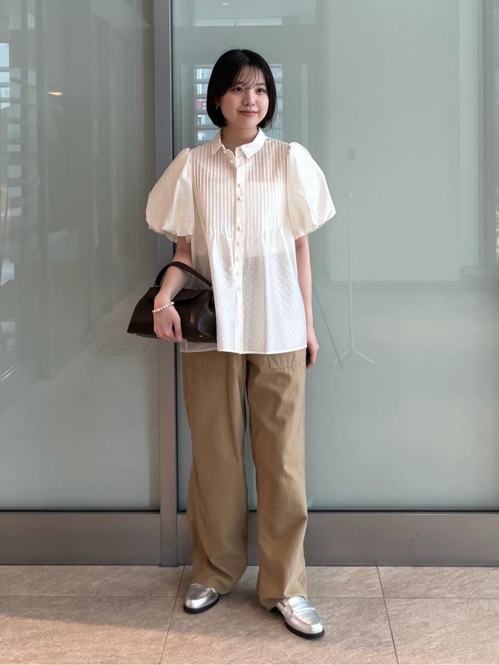 UNITED ARROWS | ドットエンボス ピンタック ブラウス -ウォッシャブル