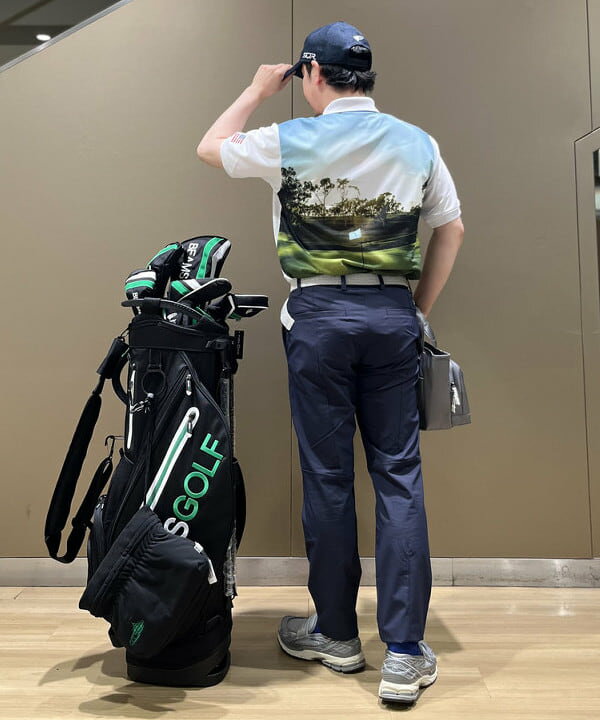 BEAMS GOLF | ORANGE LABEL / コースプリント ポロシャツ(吸水速乾・UV