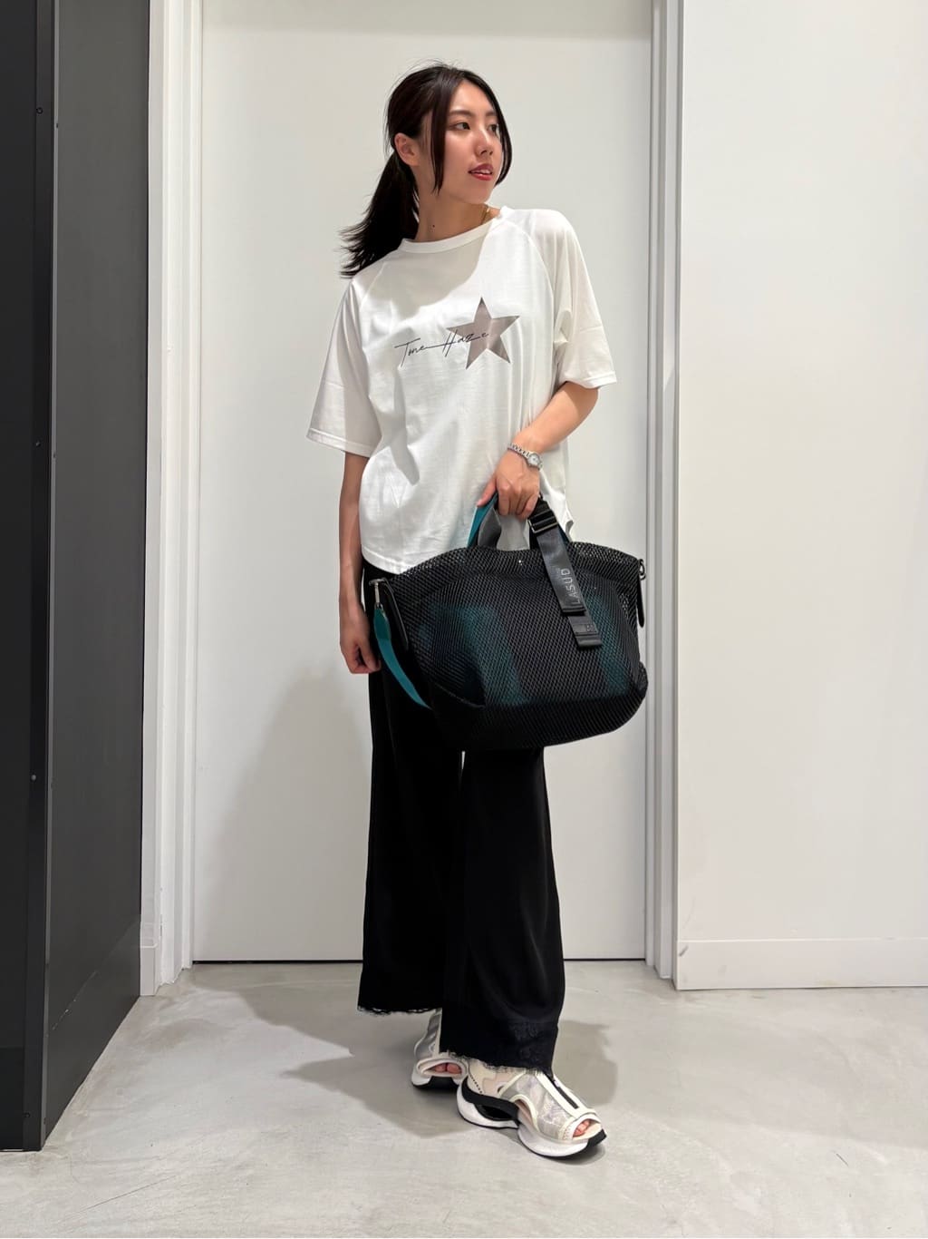 LASUD | インポーチ付2wayメッシュトートバッグ | Rakuten Fashion