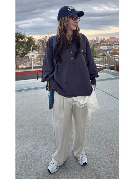 CHIC STYLEの衿リブブラウス<大きいサイズ有>シックスタイルを使ったコーディネートを紹介します。｜Rakuten Fashion(楽天ファッション／旧楽天ブランドアベニュー)7299027