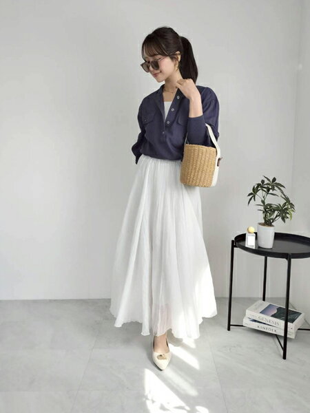 CHIC STYLEの衿リブブラウス<大きいサイズ有>シックスタイルを使ったコーディネートを紹介します。｜Rakuten Fashion(楽天ファッション／旧楽天ブランドアベニュー)7299031