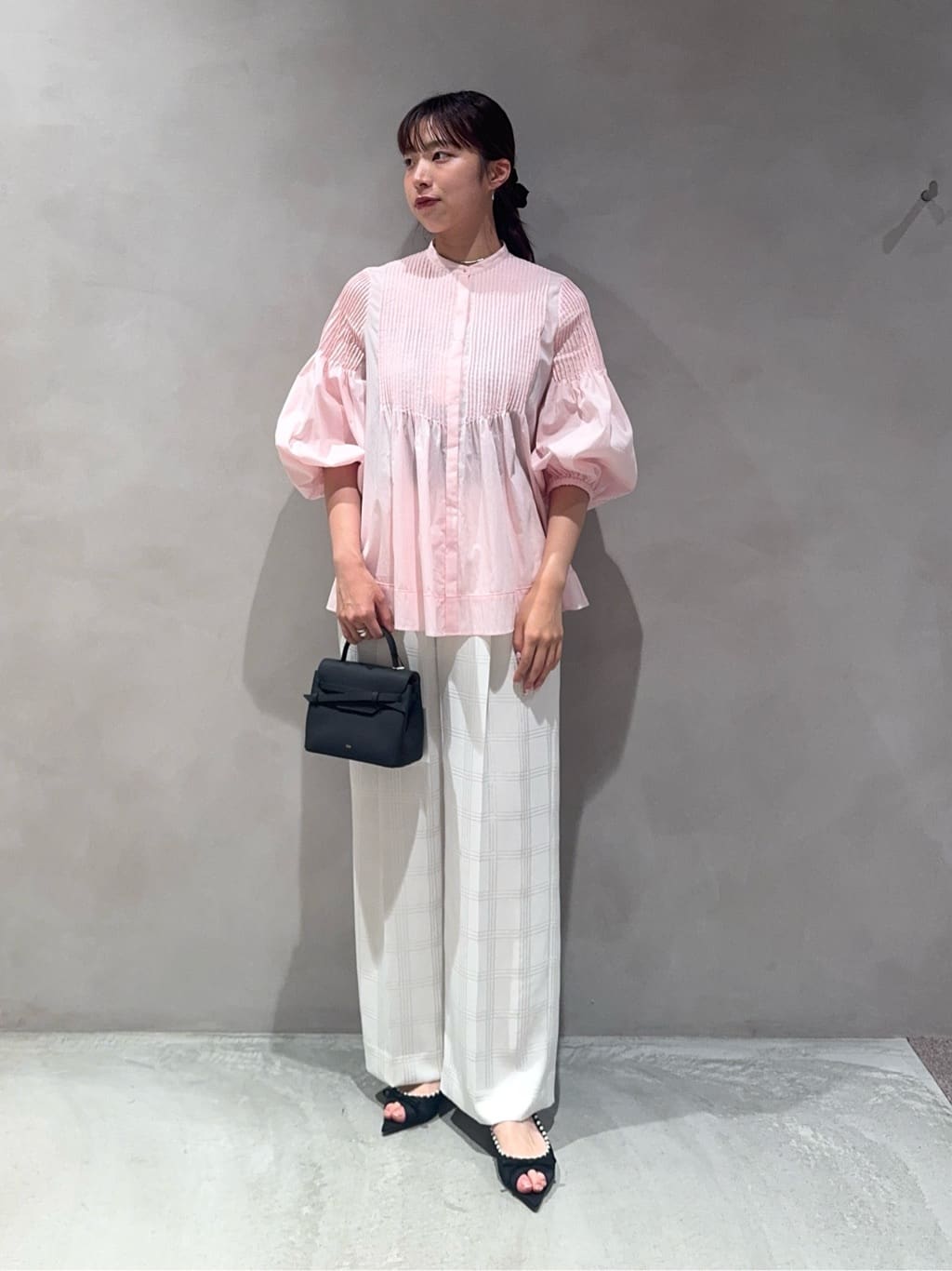 UNITED ARROWS | ピンタック バンドカラー ブラウス | Rakuten Fashion