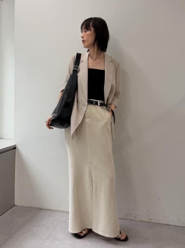 GALLARDAGALANTEの【セットアップ対応】リヨセルスリットスカートを使ったコーディネートを紹介します。｜Rakuten Fashion(楽天ファッション／旧楽天ブランドアベニュー)7019974