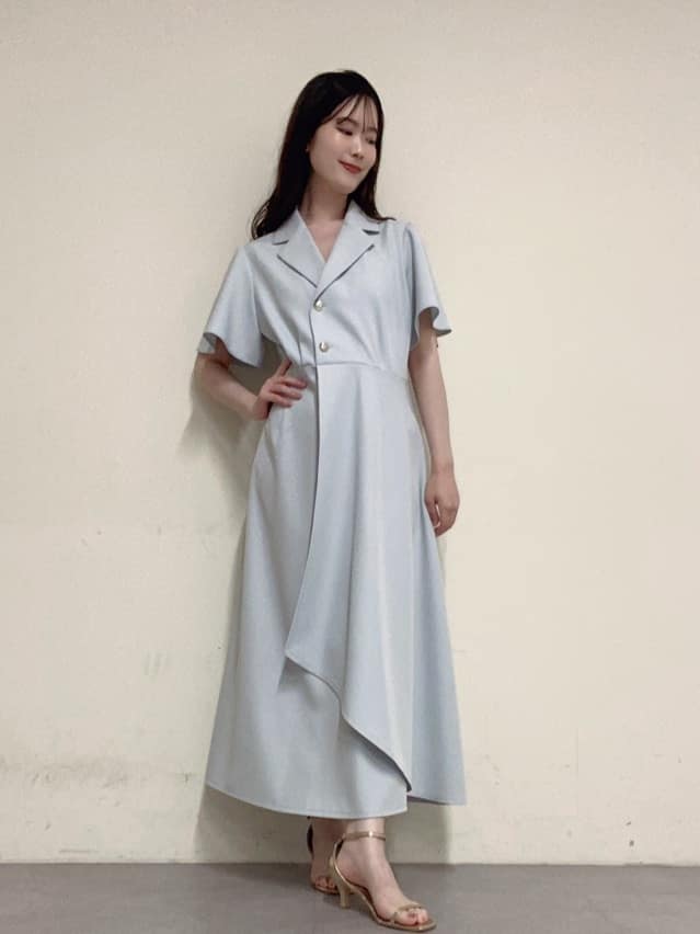 natural couture | フレアスリーブテーラーワンピース | Rakuten