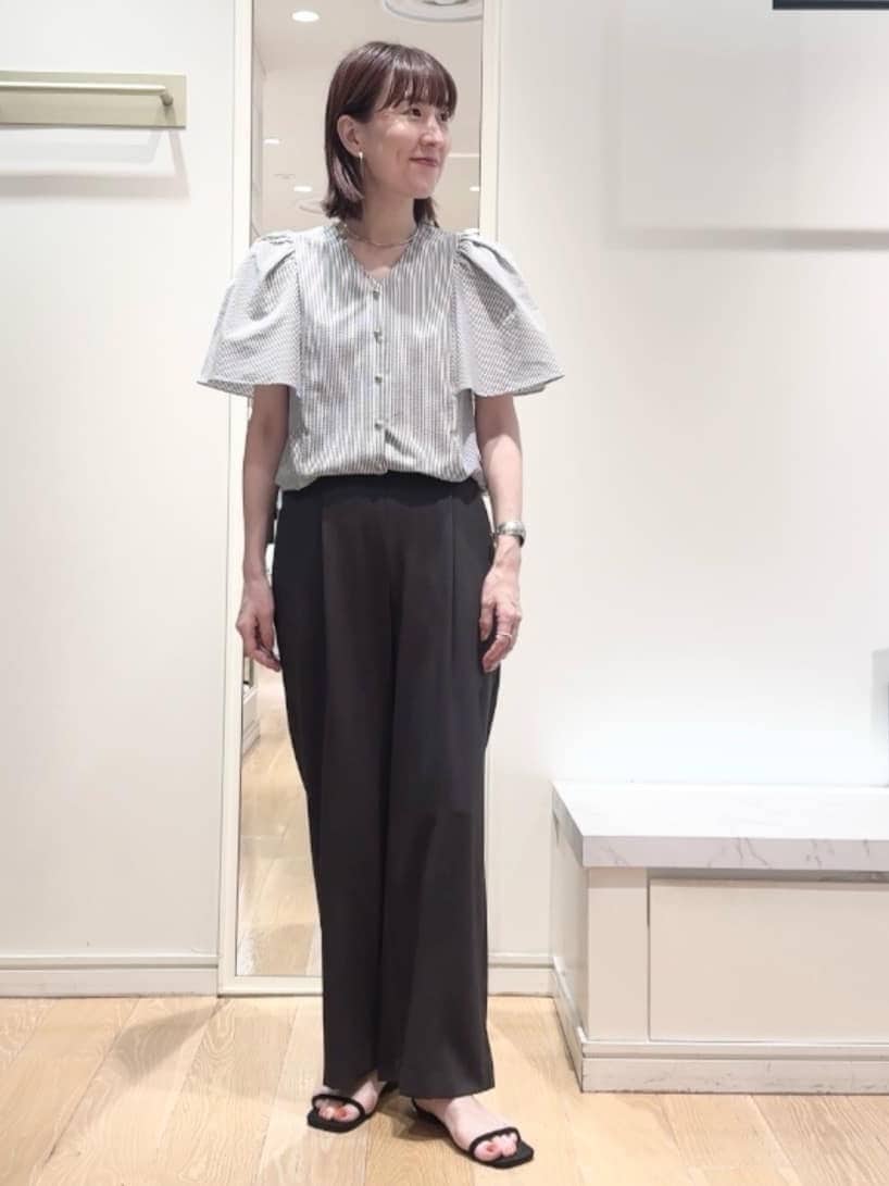 NOLLEY'S | ウォッシャブルサッカーフレアスリーブシャツブラウス