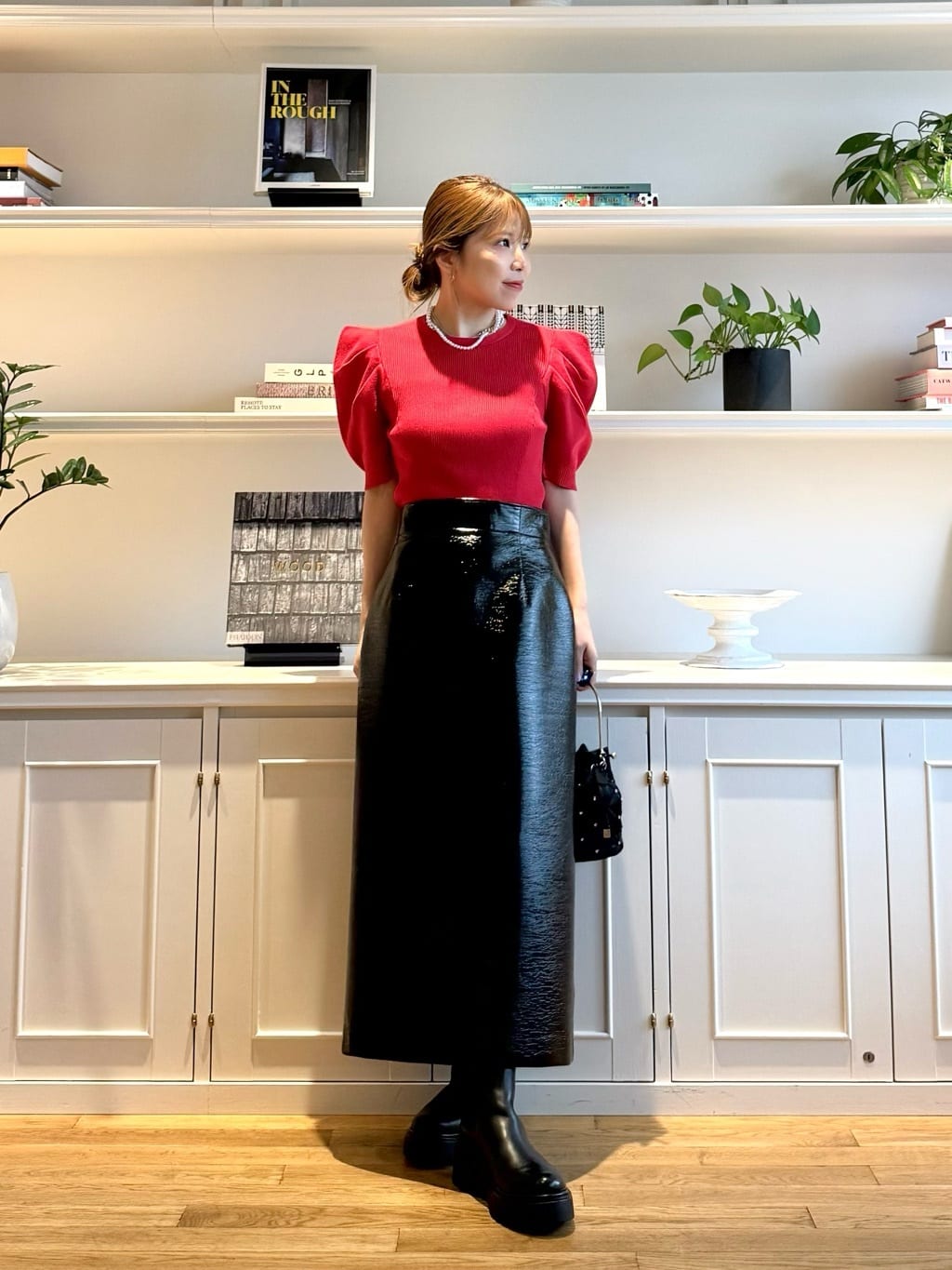 allureville | エナメルレザータイトスカート | Rakuten Fashion(楽天