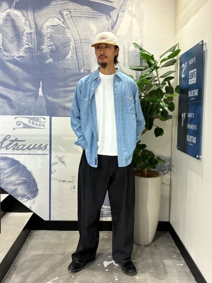 Levi's | BLUETAB(TM) ワイドプリーツ CROP ジーンズ ブラック