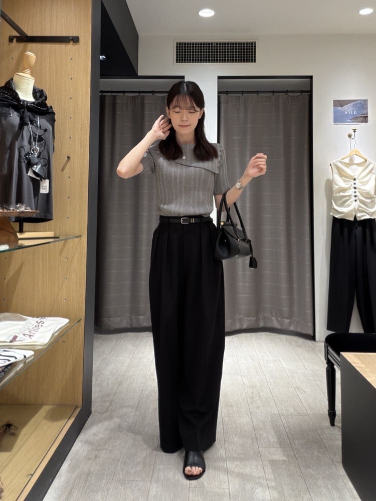 CAPRICIEUX LE'MAGE | ラップカラーリブニット | Rakuten Fashion(楽天