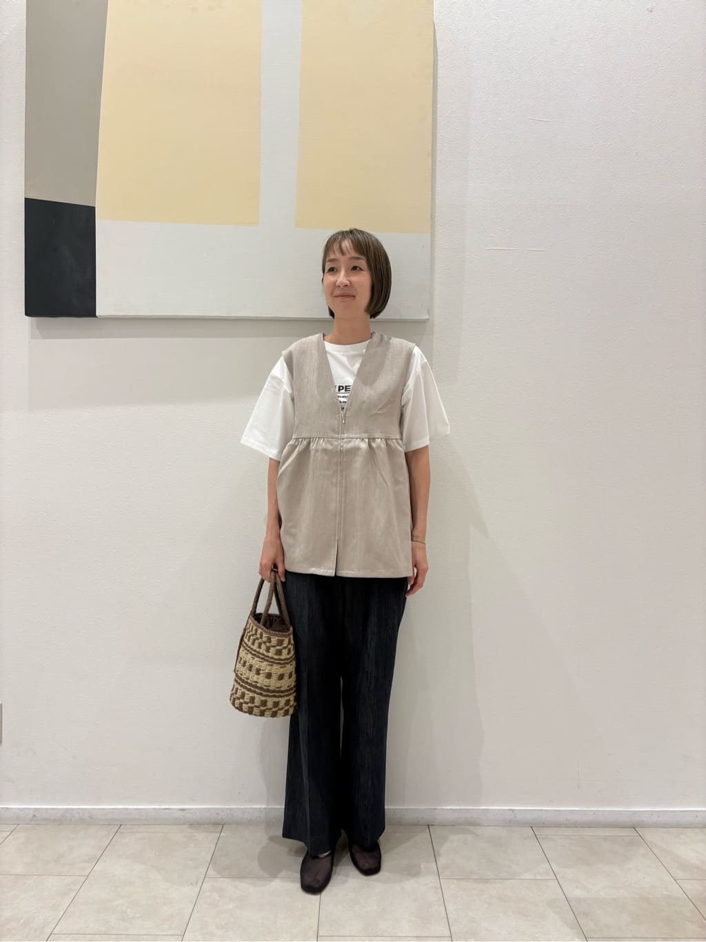 UNITED ARROWS LTD. OUTLET | リネンライク ペプラム ジップベスト