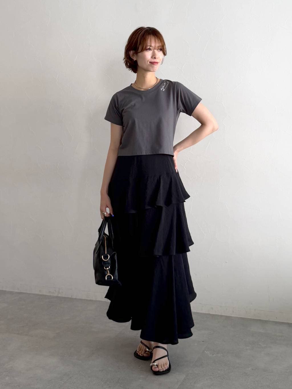 mysty womanの【接触冷感】アソートミニロゴT半袖を使ったコーディネートを紹介します。｜Rakuten Fashion(楽天ファッション／旧楽天ブランドアベニュー)7306845