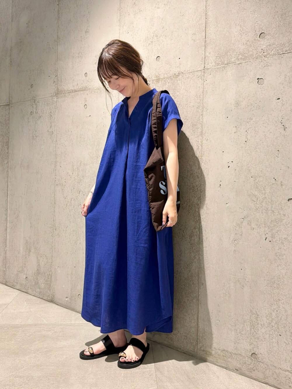 URBAN RESEARCH DOORS | リネンレーヨンスキッパーフレンチワンピース