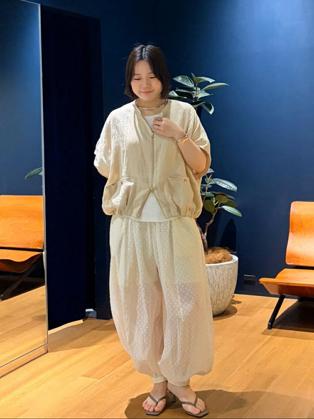 Curensology | フレンチリネンジップブラウス | Rakuten Fashion(楽天