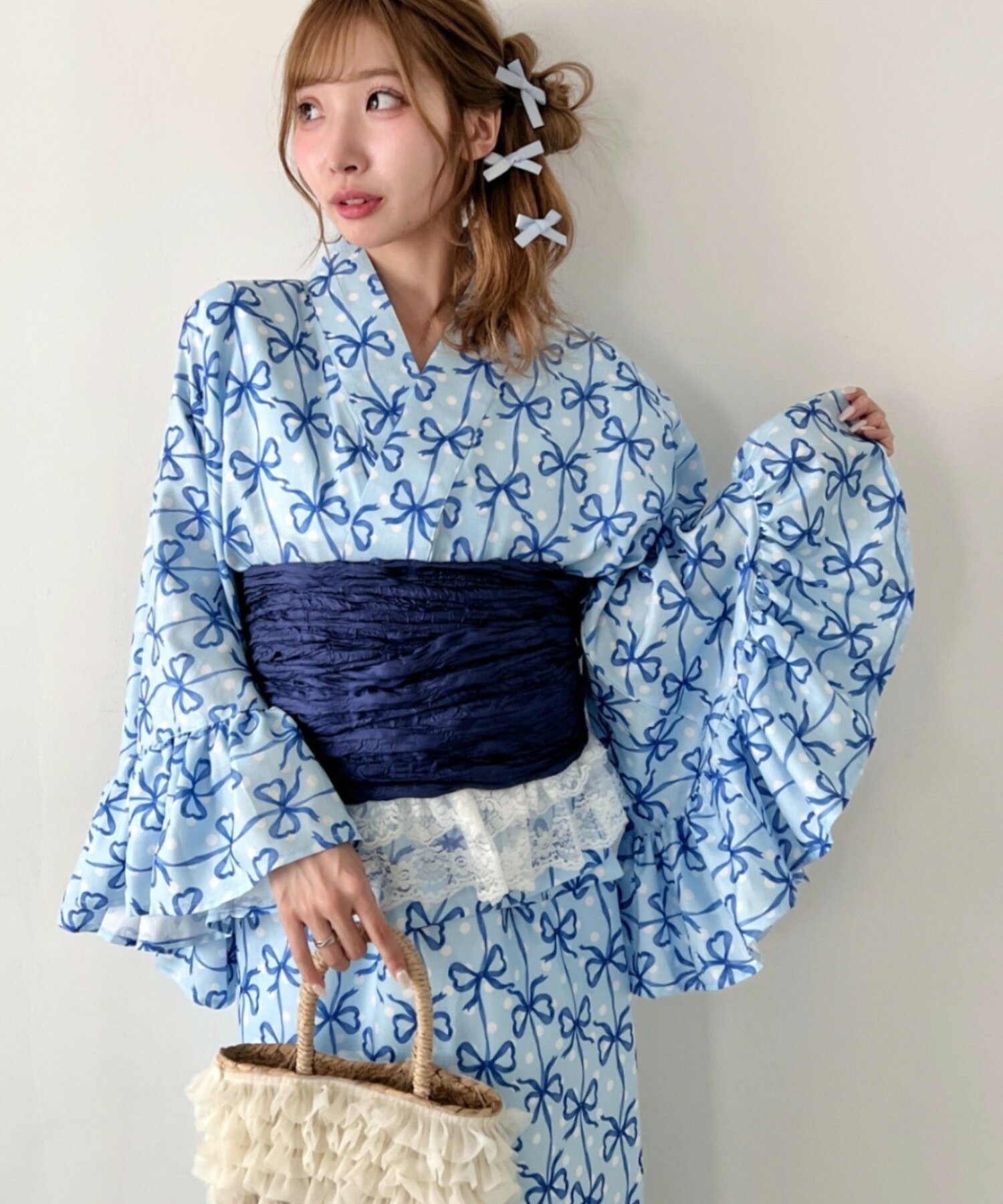 Outfitter lab | 【かんたん着付け】フリル浴衣3点セット【セパレート
