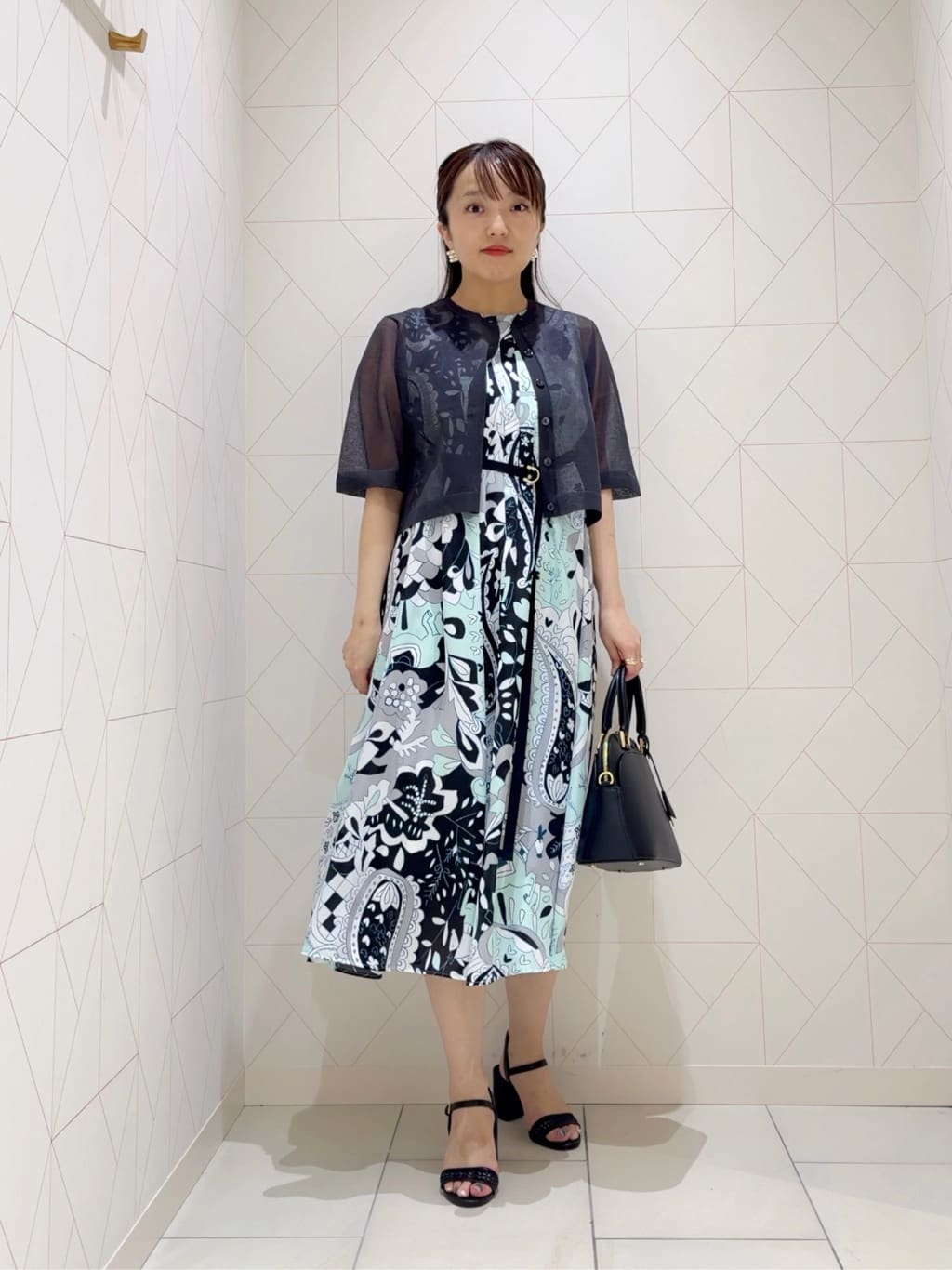 ANAYI | ペイズリーサテンプリントテント ワンピース | Rakuten