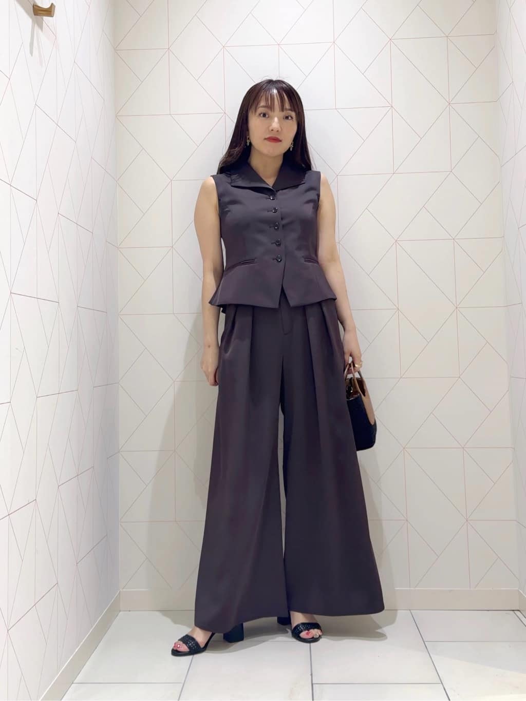 【美品】ANAYI ティアードミラノリブジレ 38 ANAYI | トリアセツイル衿付きジレ<セットアップ対応商品> | Rakuten