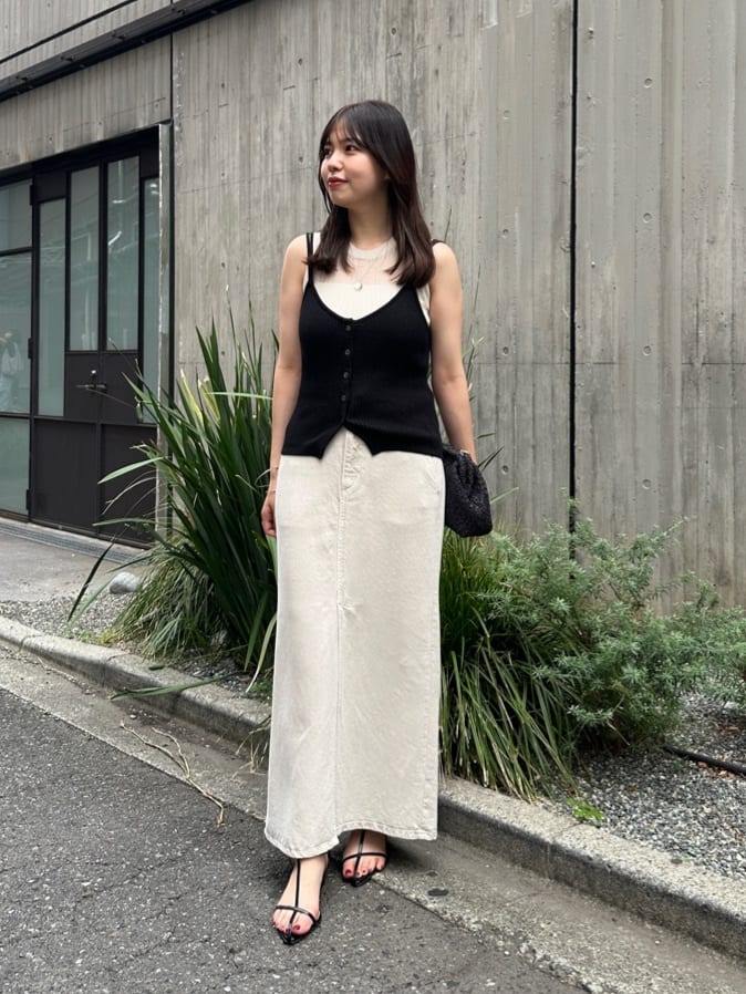 GALLARDAGALANTEのランダムリブニットタンクを使ったコーディネートを紹介します。｜Rakuten Fashion(楽天ファッション／旧楽天ブランドアベニュー)7309057