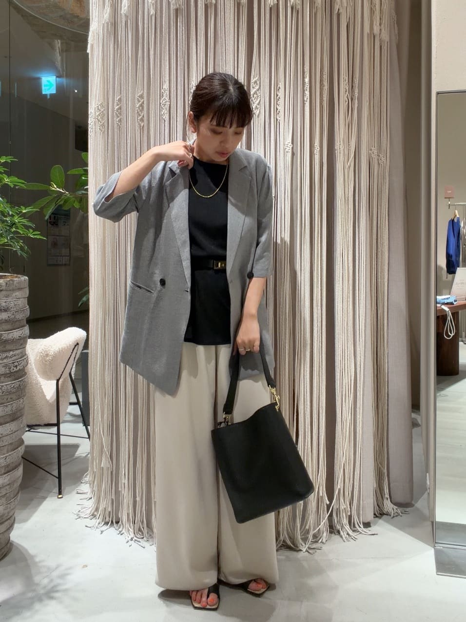 GALLARDAGALANTE ハーフスリーブジャケット ベージュ F GALLARDAGALANTE | <GLOW 7月号掲載アイテム>【2サイズ展開】ハーフ