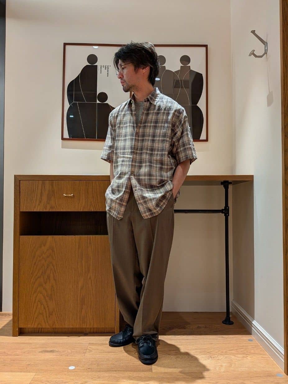 ＜Steven Alan＞ RENURMY アウト ワンプリーツ スラックス STEVEN ALAN（スティーブンアラン） ワイドパンツ スラックス RENURMY