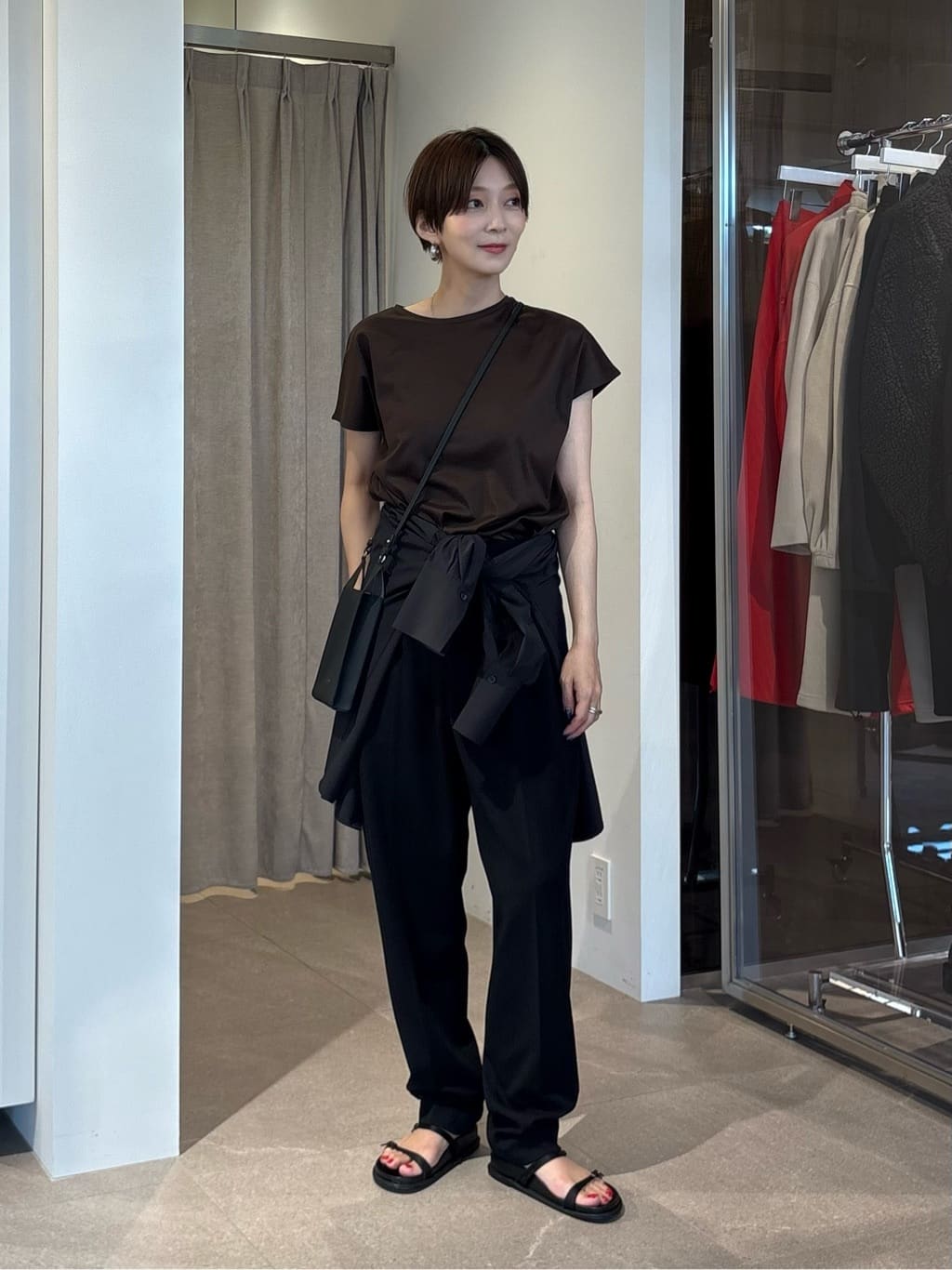 【送料込】marw united arrowsジョーゼットテーパード パンツ新作 MARW UNITED ARROWS（マルゥ ユナイテッドアローズ） ワイドパンツ