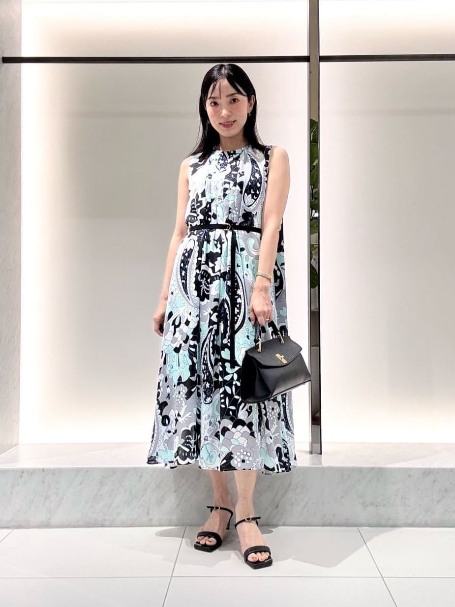 ANAYI | ペイズリーサテンプリントテント ワンピース | Rakuten