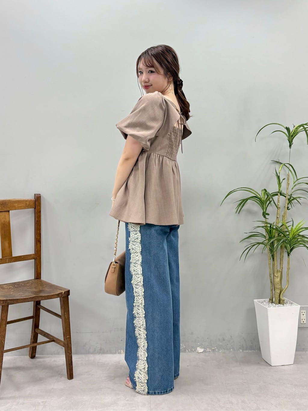 natural couture | パフスリーブペプラムトップス | Rakuten Fashion
