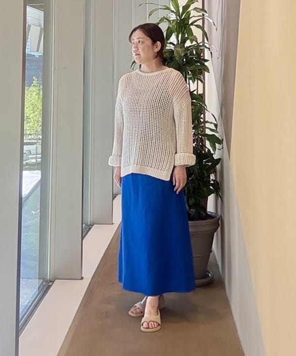Demi-Luxe BEAMS | シンプル リネン スカート .M | Rakuten Fashion