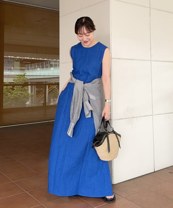 Demi-Luxe BEAMS | シンプル リネン 2WAY ドレス .M | Rakuten Fashion