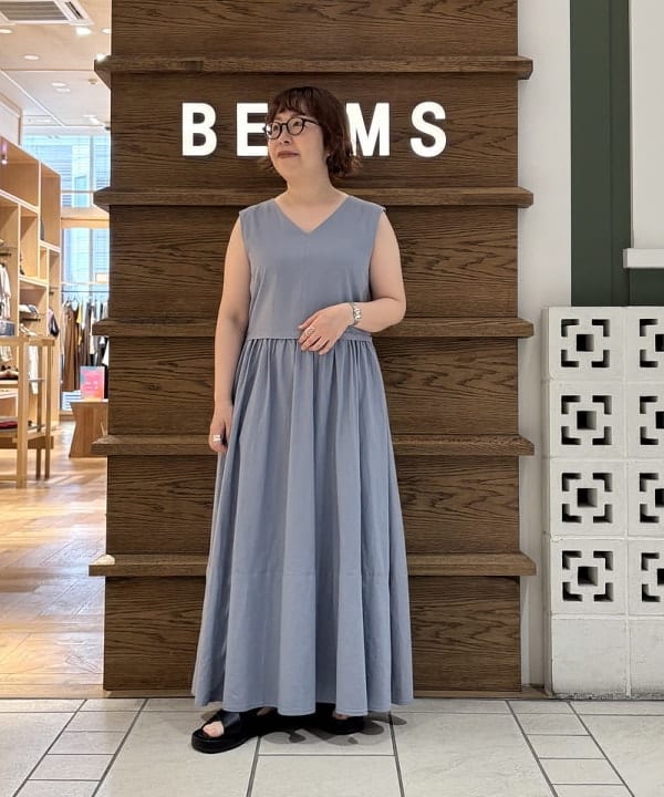 BEAMS WOMEN | 【8/6新規値下げ】ギャザー キリカエ Vネック